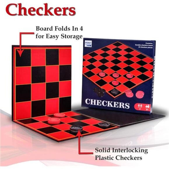 Checkers Board for Kids– Fun Checkerboard Game for Boys and Girls - Picture 4 of 7